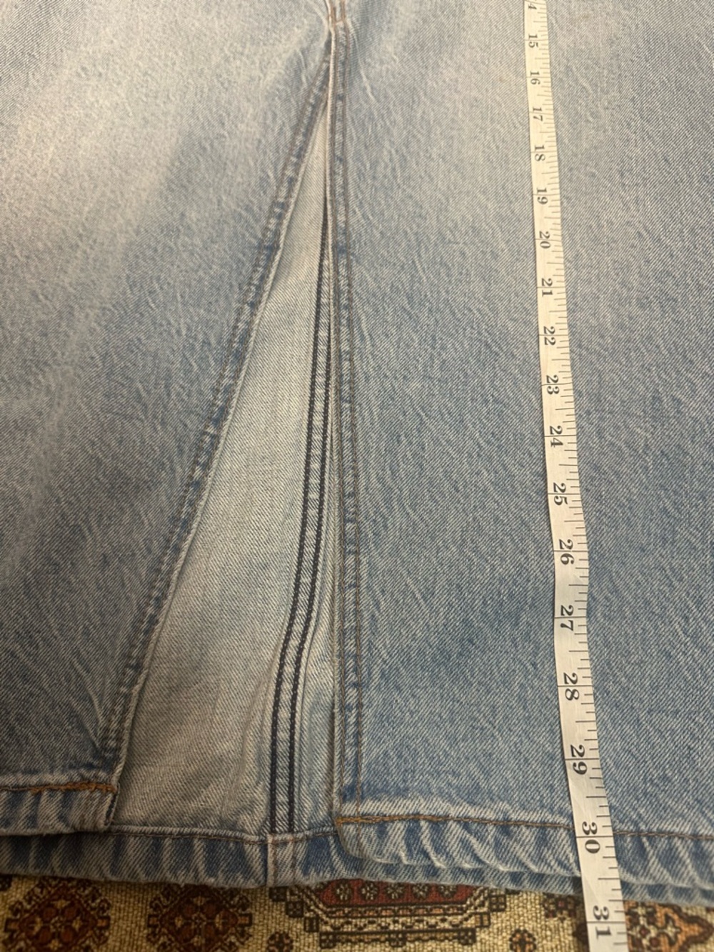 Abercrombie & Fitch Light Blue High-Rise Denim Waistband - Picture 7 of 7